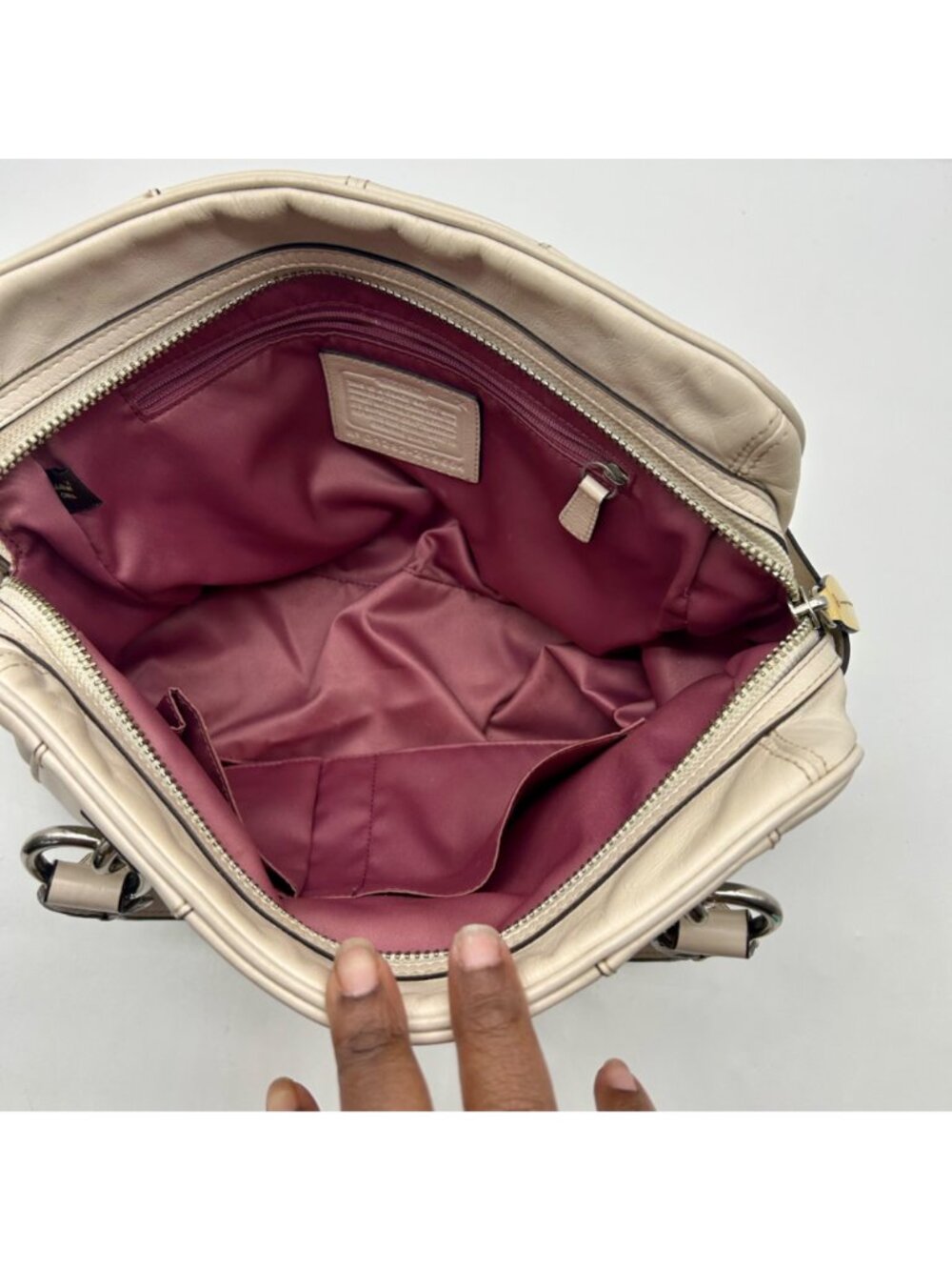 Coach White Soho Leather Satchel - Picture 10 of 11